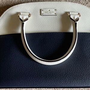 Navy and white leather Kate Spade bag